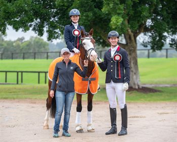 Christan Trainor, Alison Gill aboard Glenhill Mr Hollywood, and Riley Alexander. Image by Simon Scully.