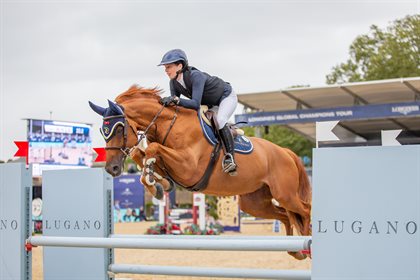 3rd place. Georgina Harvey - Lazarus (AUS) riding Night’s Watch in the Hyde Park Stables competition (1.15 m) ©Ellie Birch