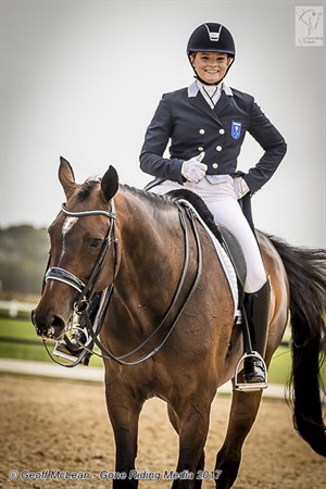 Abbie O'Brien and Magnus Spero were pleased with their effort at the conclusion of their test in the FEI U25 Grand Prix 16-25 years.