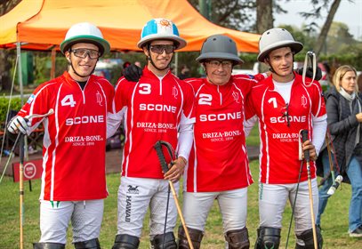 Bartolomé ‘Barto’ Castagnola Jr., Adolfo ‘Poroto’ Cambiaso Jr., David Paradice, and Camilo Castagnola. Image: Insaurralde.