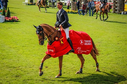 Ben Maher and Explosion W, winners of the Grand Prix Qualifier today