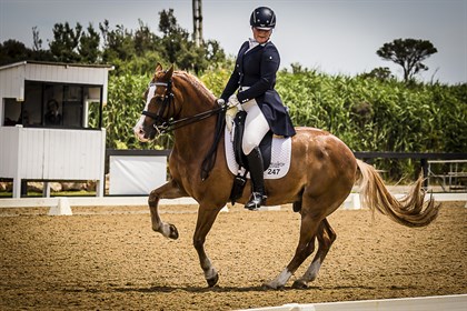 Fern Wright and Kamber Pryderi going on to win the FEI Big Tour Championship with a final score of 105.