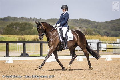 Isabella MacNamara from NSW and Eaglewood Renown doing nicely in the Medium 4.3.