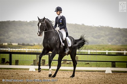 Jamie Mita and Carabino with a one time change in the FEI U25 Grand Prix 16-25 years.