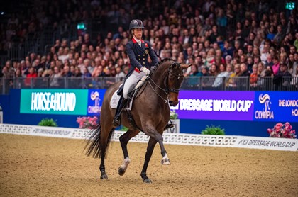 Edwina Tops-Alexander and Inca Boy Van T Vianahof finished third in the World Cup class at Olympia, 2017. © FEI/Jon Stroud