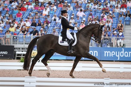 Kristy Oatley on Du Soleil; the paired scored 71.584% for 27th and a place in the GP Special - © Michelle Terlato