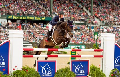 Michael Jung on his way to winning the Rolex Kentucky aboard FischerRocana FST. © Michelle Dunn