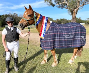 Open F Grade Champion, Miranda Judd and Ponty. Image: Merricks Pony Club